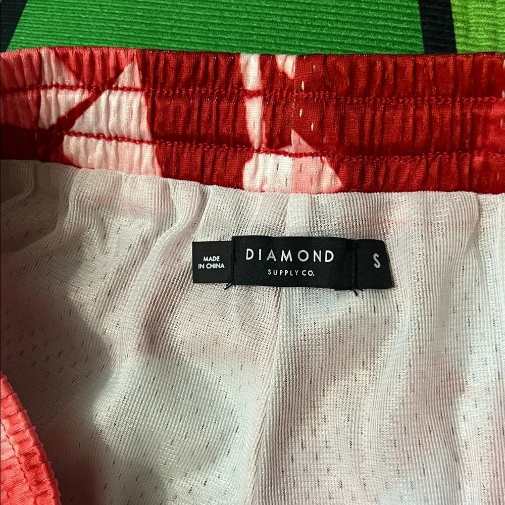 Diamond Supply Co Red Mesh Shorts